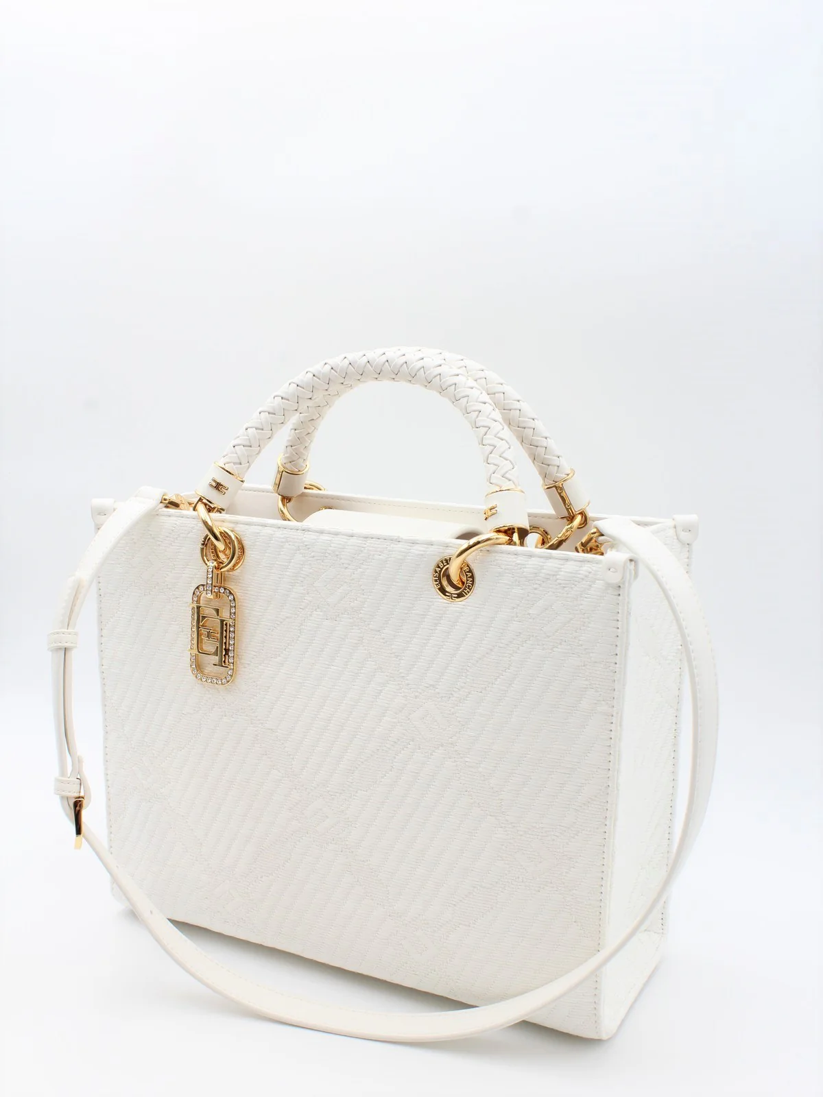 ELISABETTA FRANCHI Borsa Donna  BS12A51E2-360 Avorio - Image 7