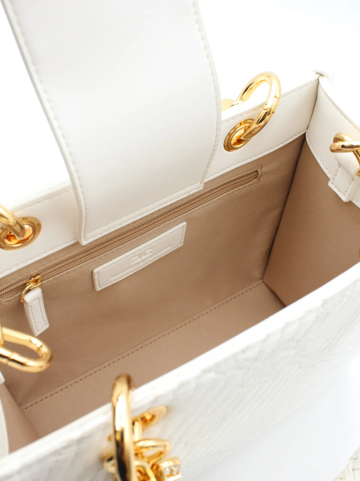 ELISABETTA FRANCHI Borsa Donna  BS13A51E2-360 Avorio - Image 6