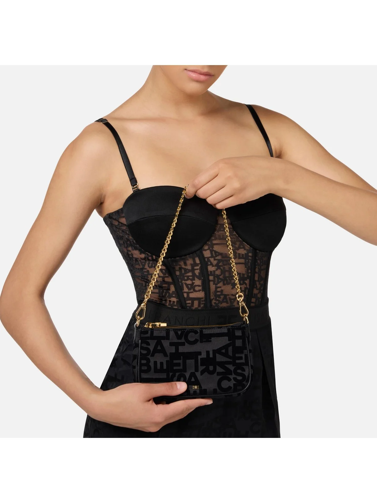 ELISABETTA FRANCHI Borsa Donna  BS23A46E2 110 Nero - Image 3