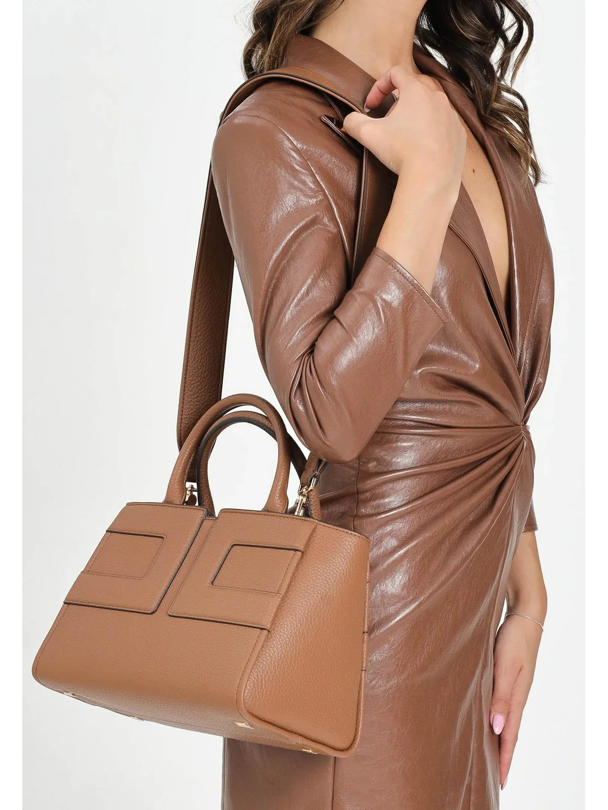 ELISABETTA FRANCHI Borsa Donna  BS35A56E2 EC1 BROWN SUGAR - Image 3