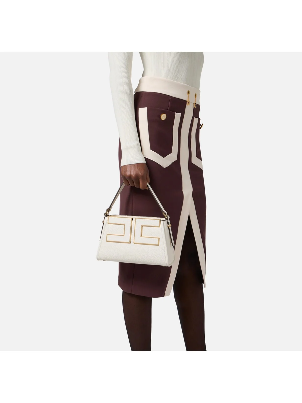 ELISABETTA FRANCHI Borsa Donna  BS36A56E2 DZ9 MILK - Image 3