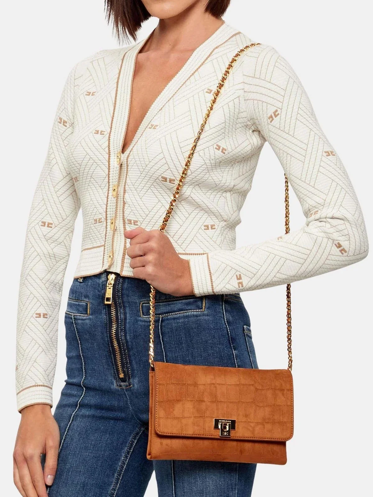 ELISABETTA FRANCHI Borsa Donna  BS64A61E2 600 CUOIO - Image 2