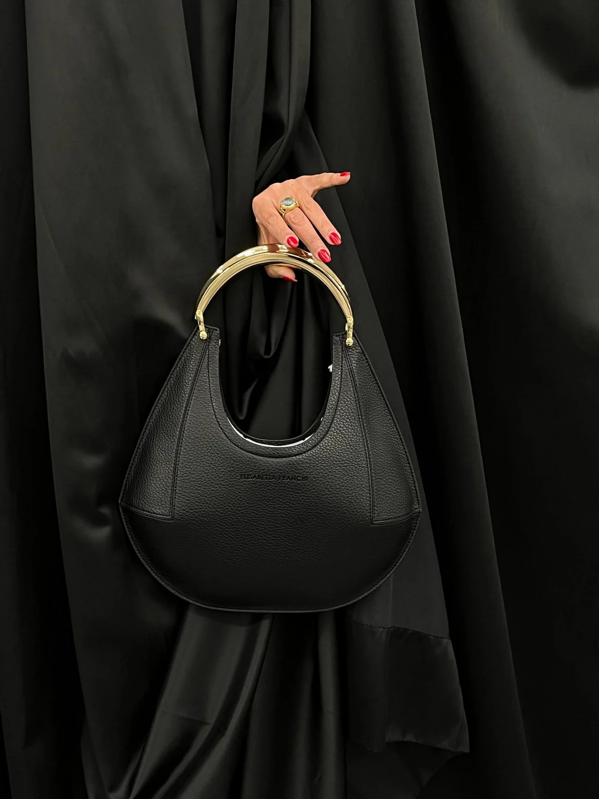 ELISABETTA FRANCHI Borsa Donna  BS86A52E2-110 NERO - Image 8