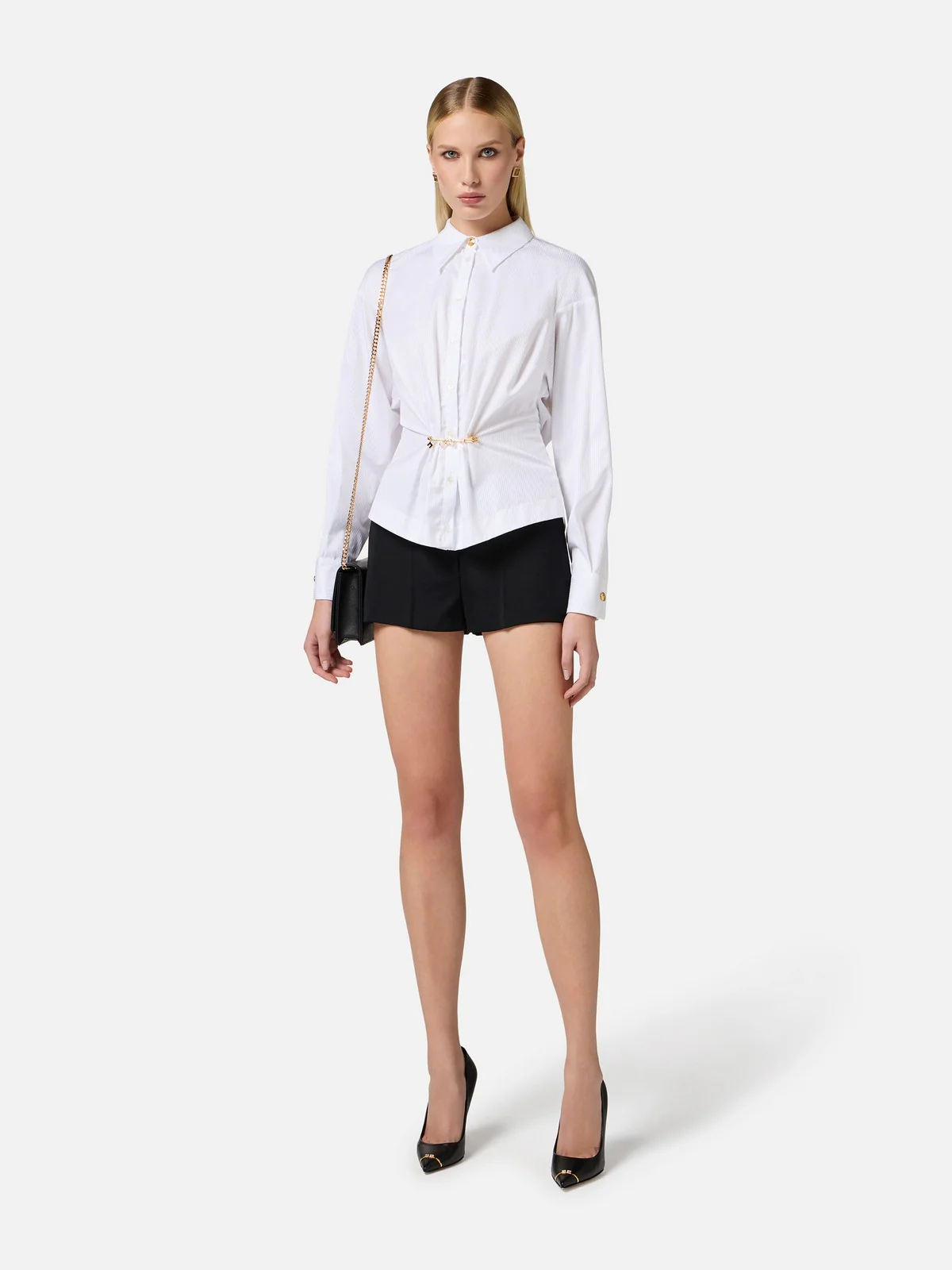 ELISABETTA FRANCHI Camicia Donna  CA04851E2-100 Bianco - Image 2