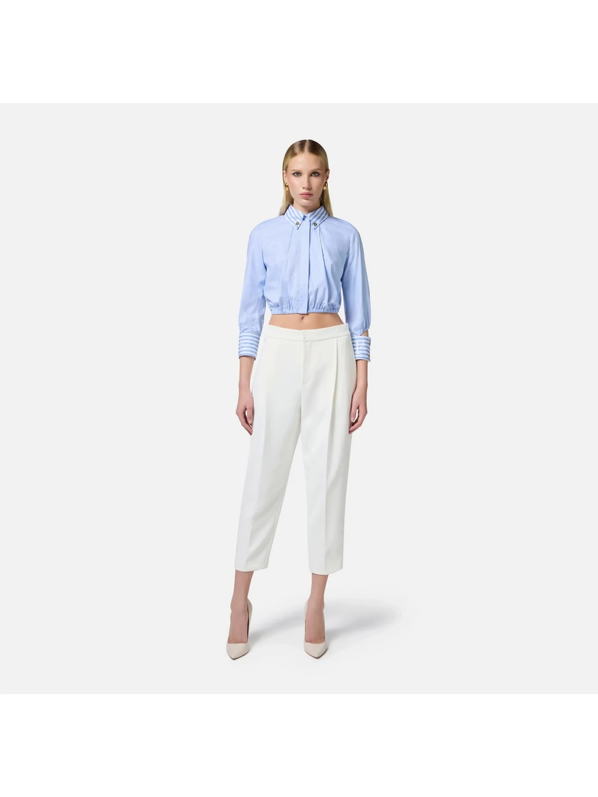 ELISABETTA FRANCHI Camicia Donna  CA08751E2-019 Blu - Image 2