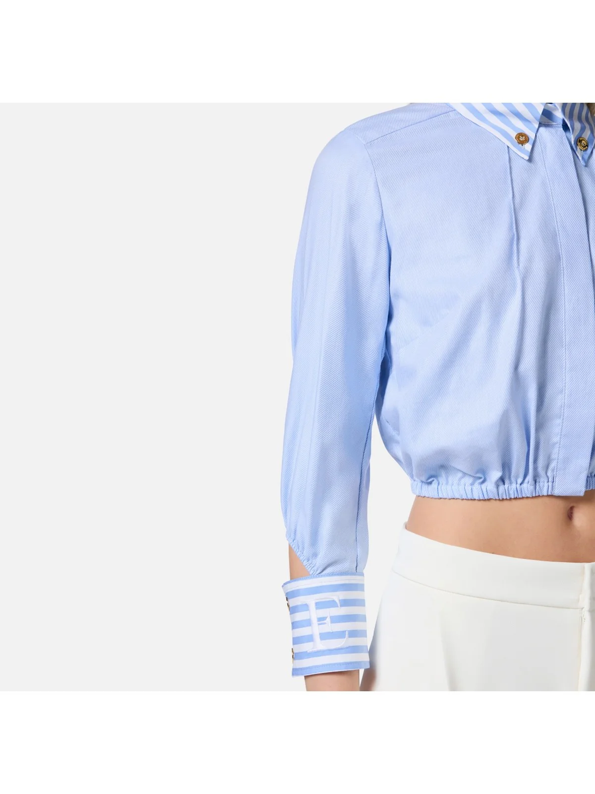 ELISABETTA FRANCHI Camicia Donna  CA08751E2-019 Blu - Image 4