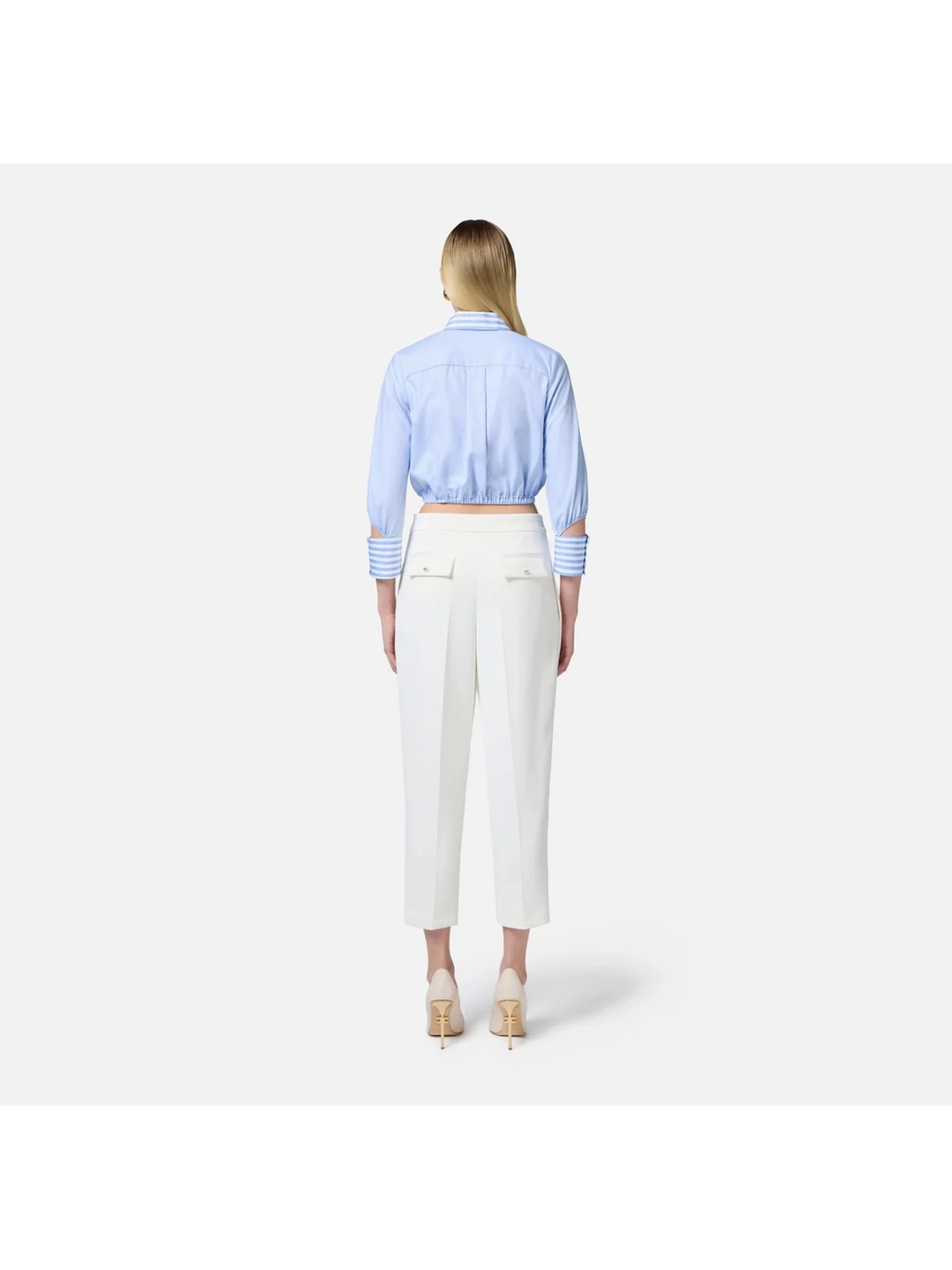 ELISABETTA FRANCHI Camicia Donna  CA08751E2-019 Blu - Image 5