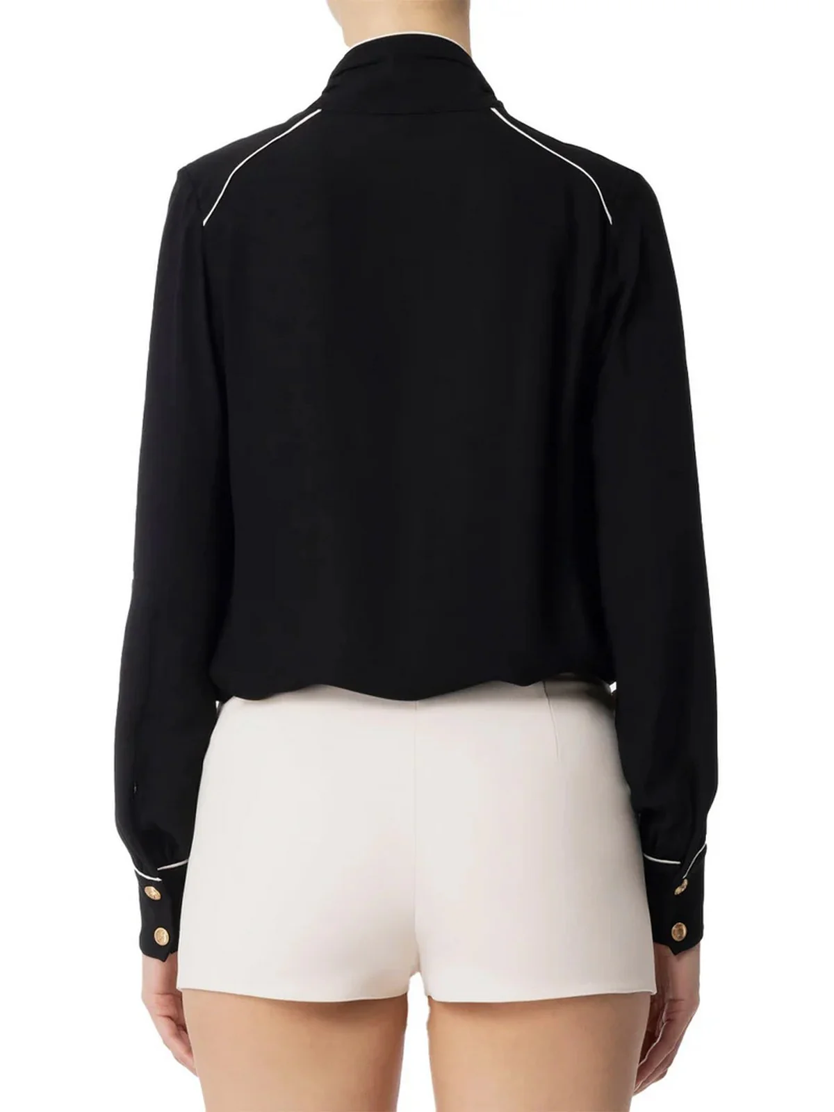 ELISABETTA FRANCHI Camicia Donna CA10451E2-685 Nero - Image 3