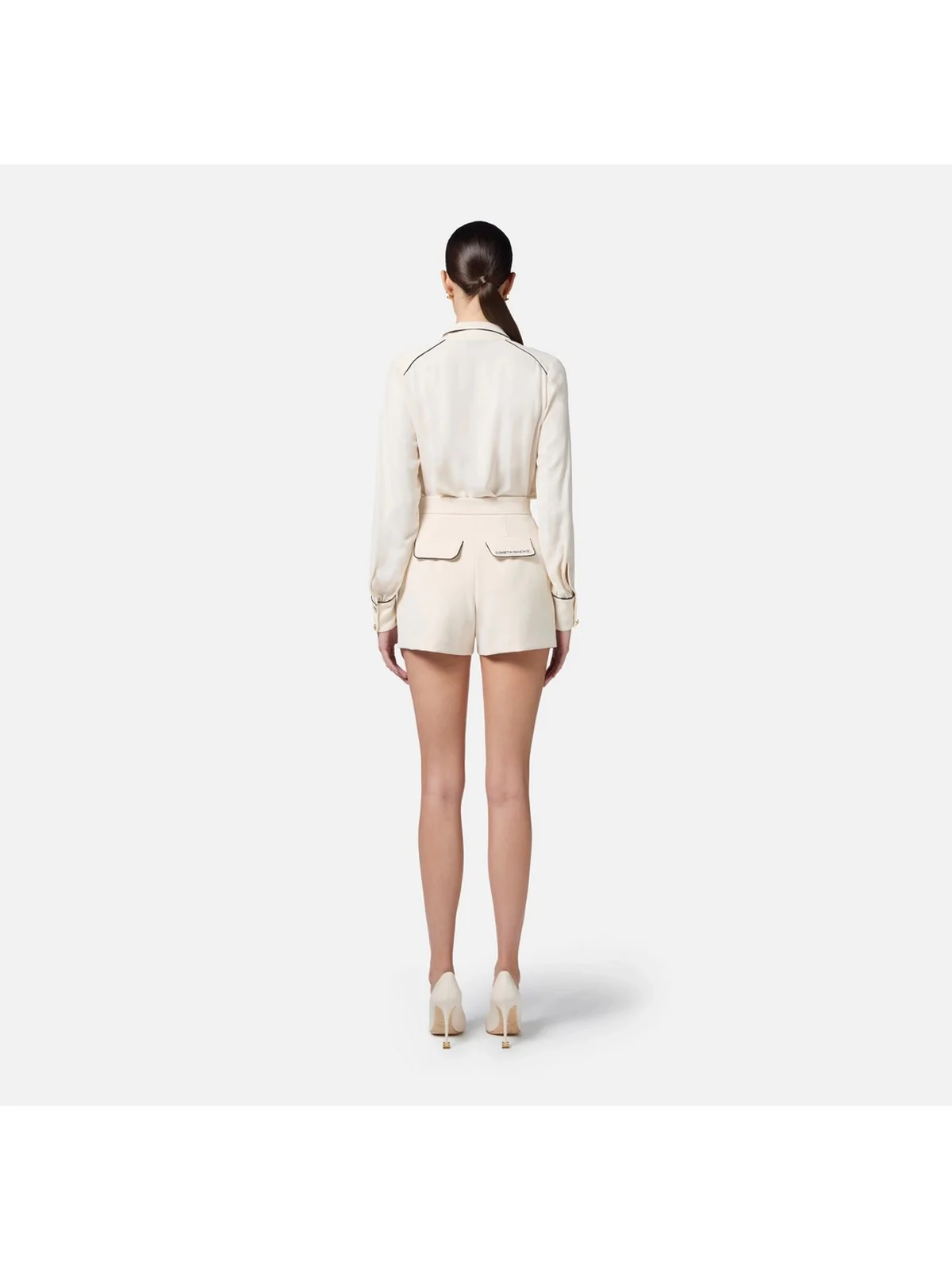 ELISABETTA FRANCHI Camicia Donna  CA10451E2-E84 Beige - Image 5