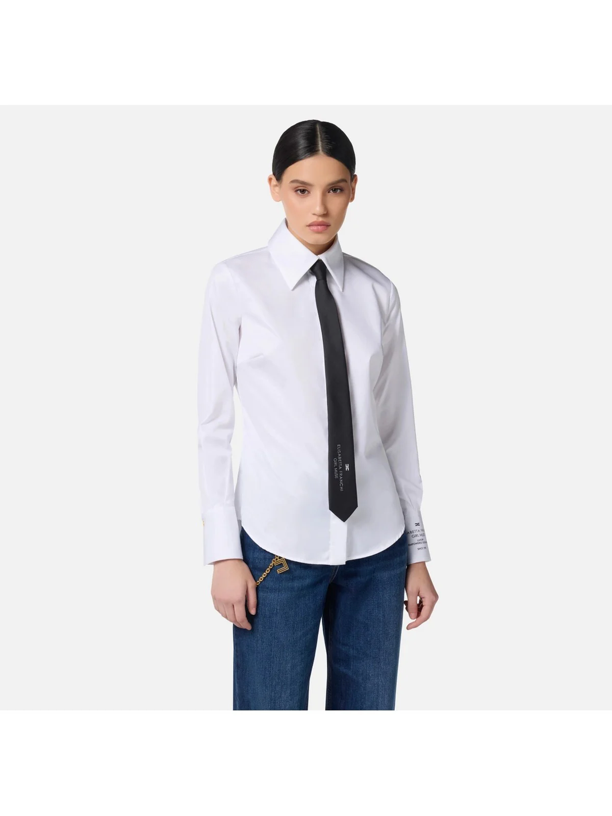 ELISABETTA FRANCHI Camicia Donna  CA11556E2 100 Bianco - Image 2