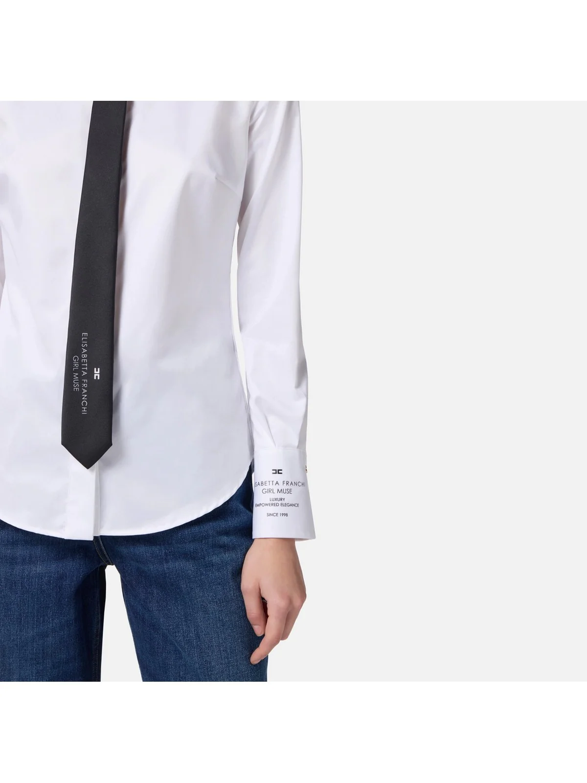 ELISABETTA FRANCHI Camicia Donna  CA11556E2 100 Bianco - Image 3