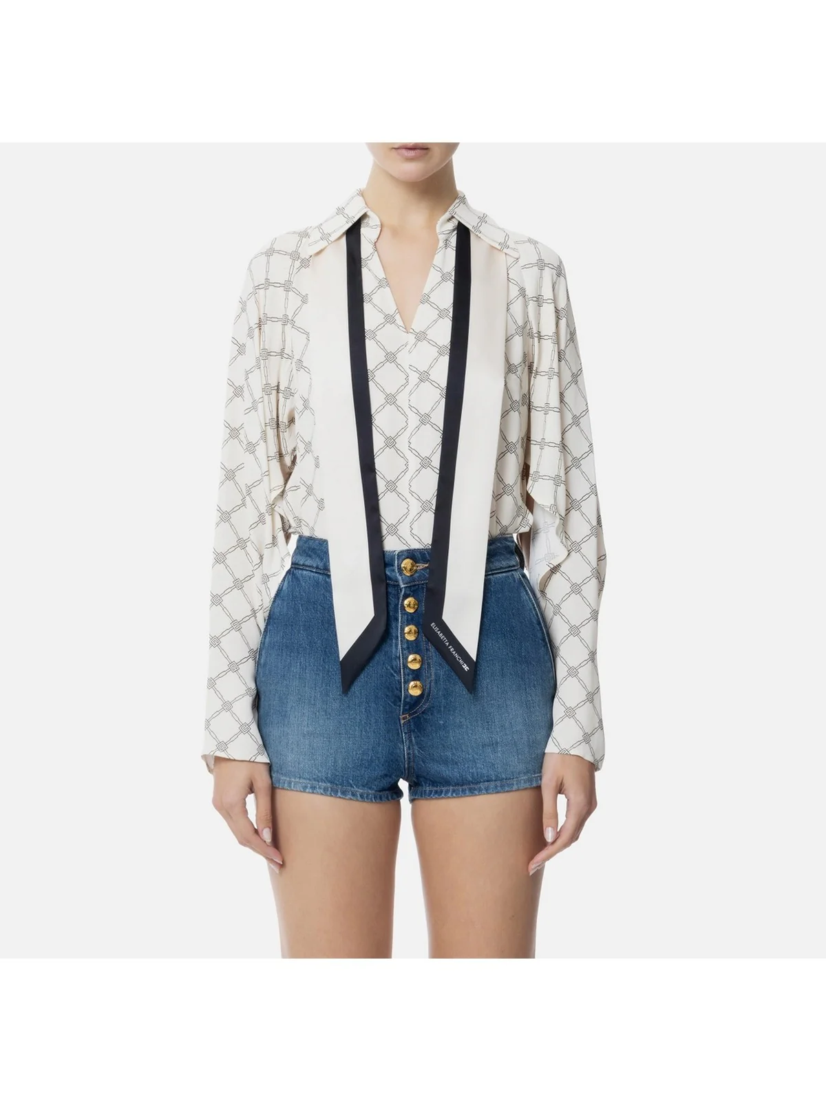 ELISABETTA FRANCHI Camicia Donna  CA11651E2-E84 Beige - Image 3
