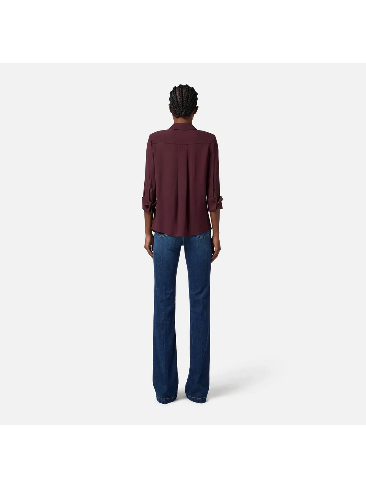 ELISABETTA FRANCHI Camicia Donna  CA12256E2 EA4 MERLOT - Image 5