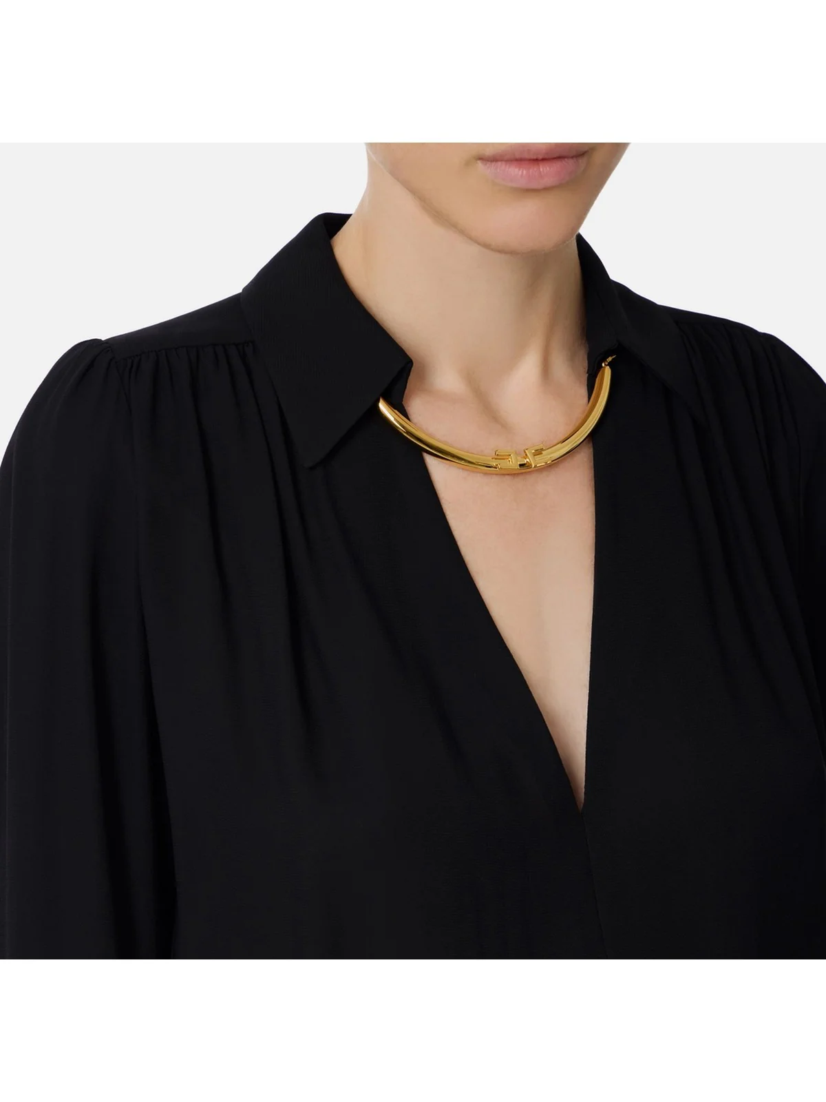 ELISABETTA FRANCHI Camicia Donna CA12356E2 110 Nero - Image 2