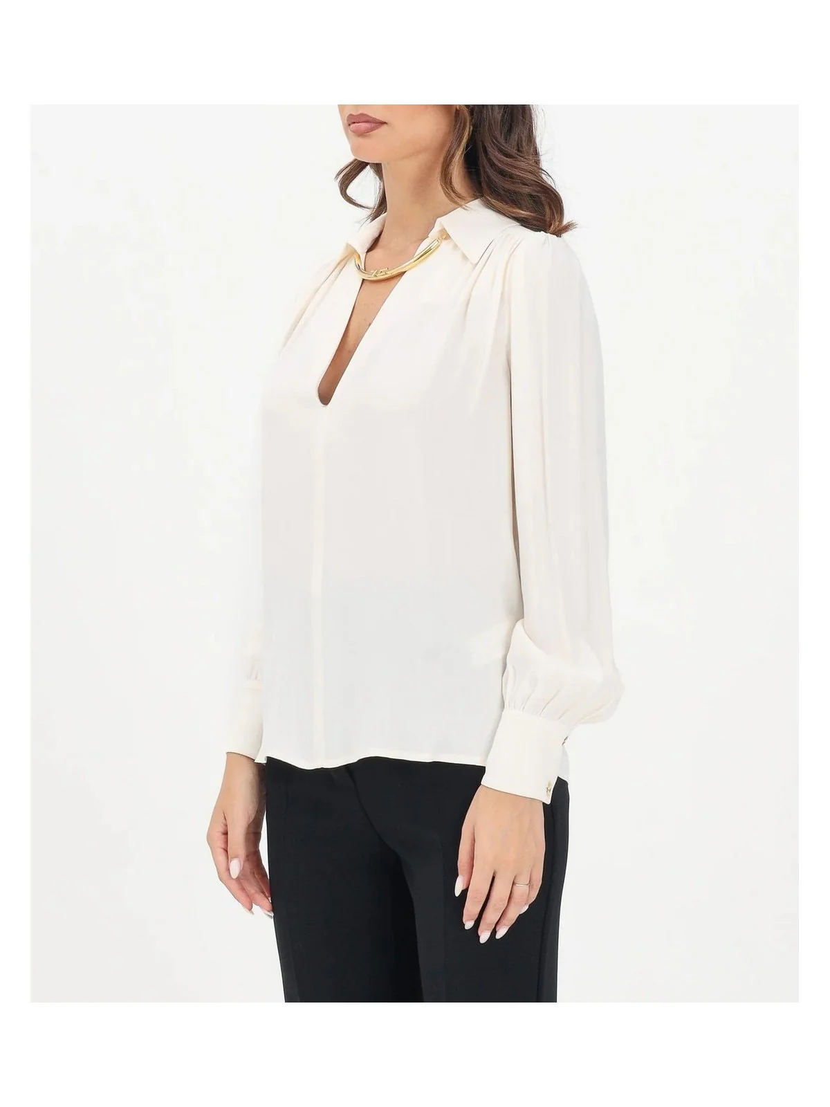 ELISABETTA FRANCHI Camicia Donna  CA12356E2 DZ9 MILK - Image 2