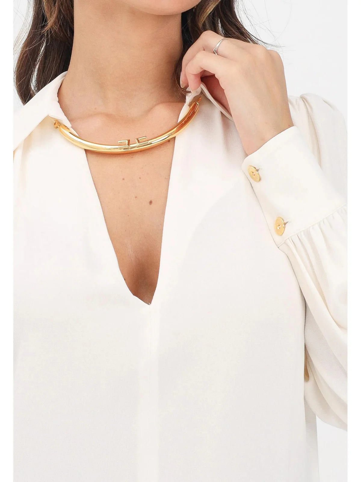 ELISABETTA FRANCHI Camicia Donna  CA12356E2 DZ9 MILK - Image 3