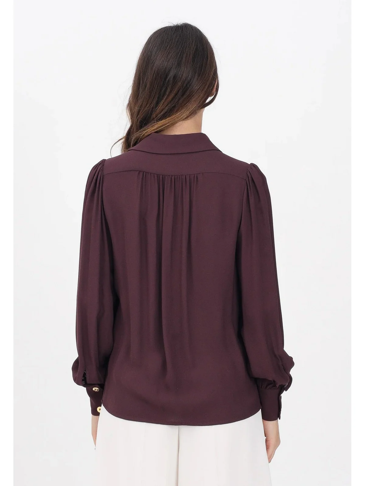 ELISABETTA FRANCHI Camicia Donna  CA12356E2 EA4 MERLOT - Image 4