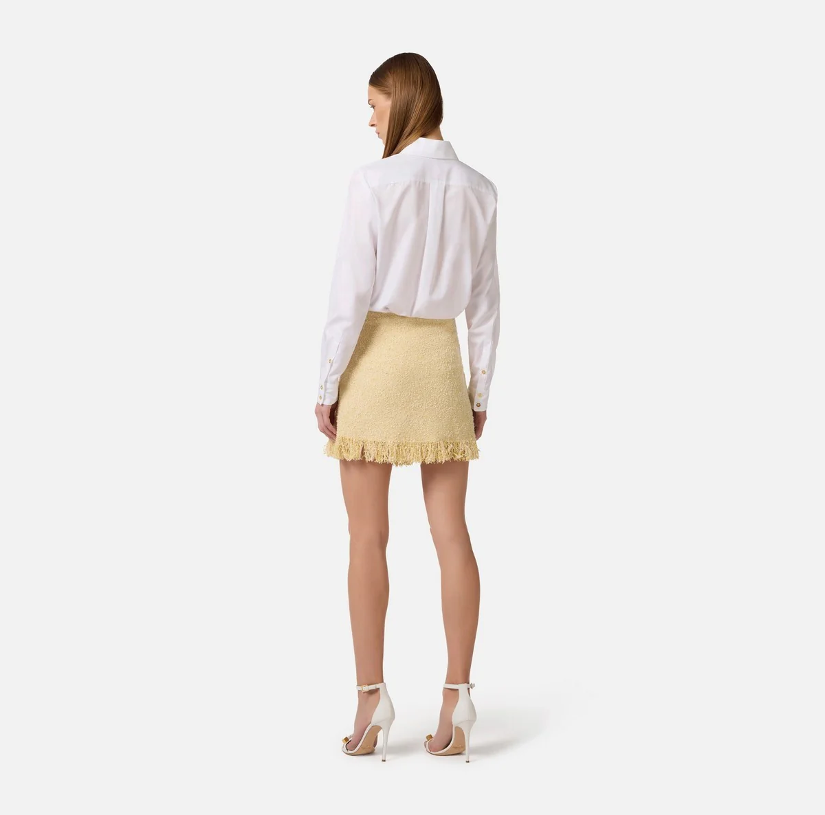 ELISABETTA FRANCHI Camicia Donna  CA12561E2 100 Bianco - Image 3