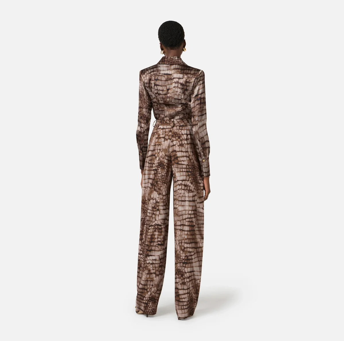 ELISABETTA FRANCHI Camicia Donna  CA13161E2 644 CACAO - Image 3