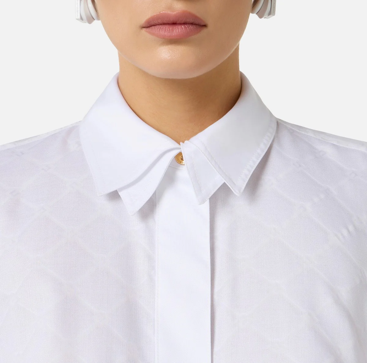 ELISABETTA FRANCHI Camicia Donna  CA14161E2 100 Bianco - Image 2