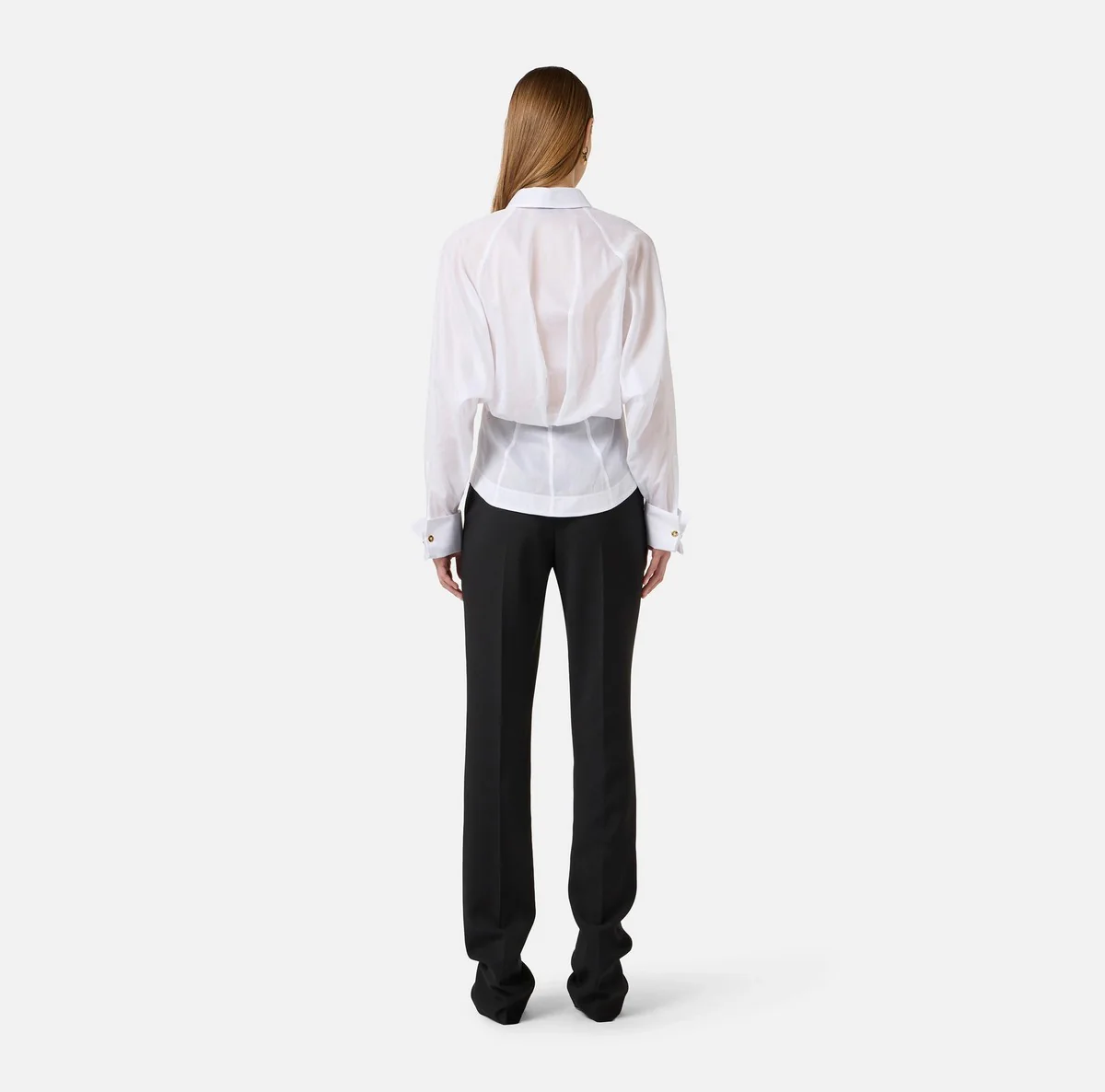 ELISABETTA FRANCHI Camicia Donna  CA15461E2 221 BIANCO/NERO - Image 2