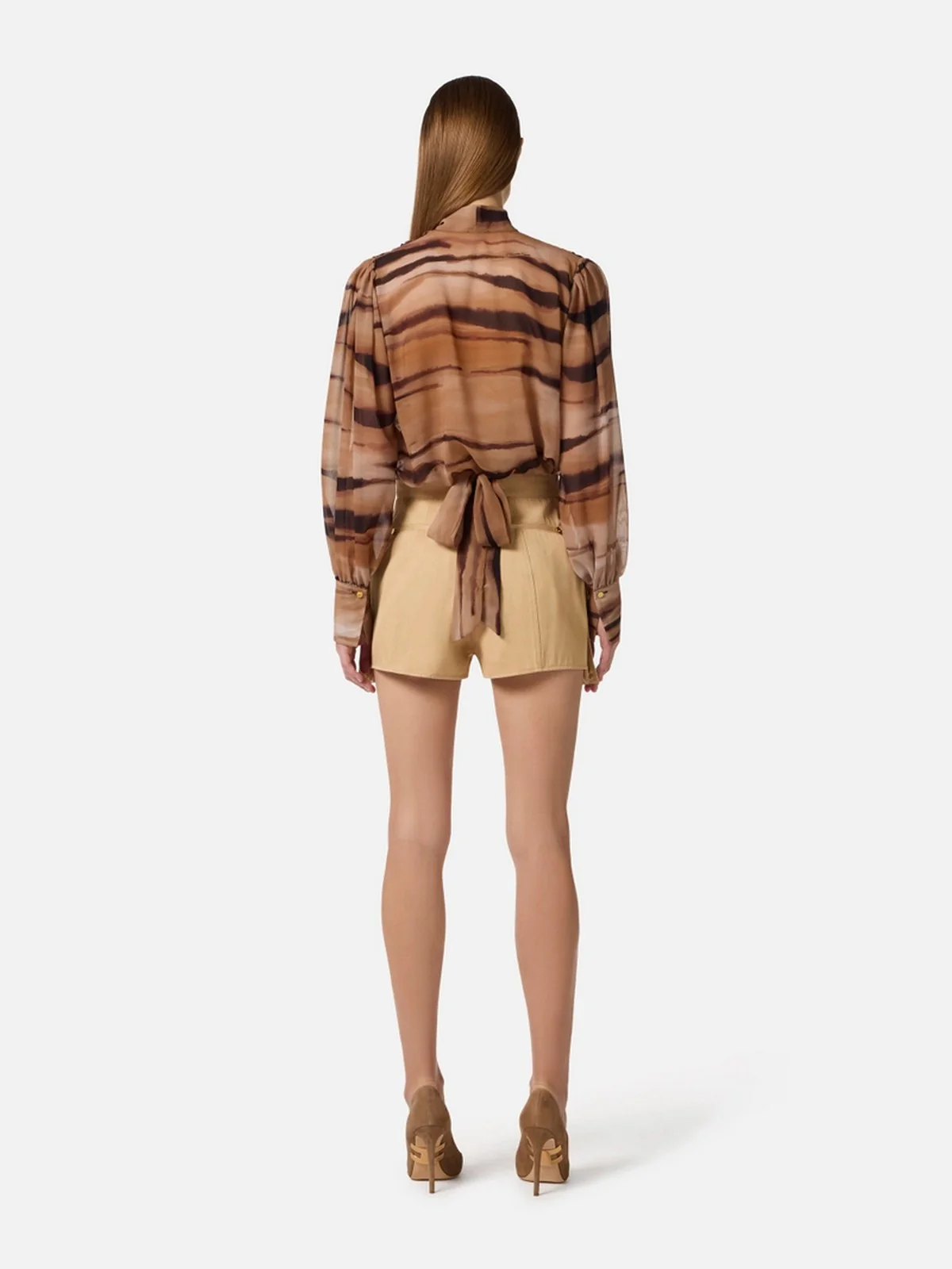 ELISABETTA FRANCHI Camicia Donna  CA16062E2 470 CAMMELLO - Image 2
