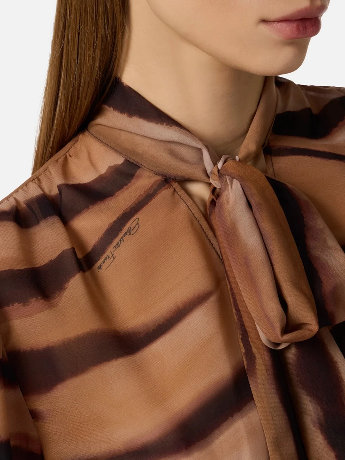 ELISABETTA FRANCHI Camicia Donna  CA16062E2 470 CAMMELLO - Image 3