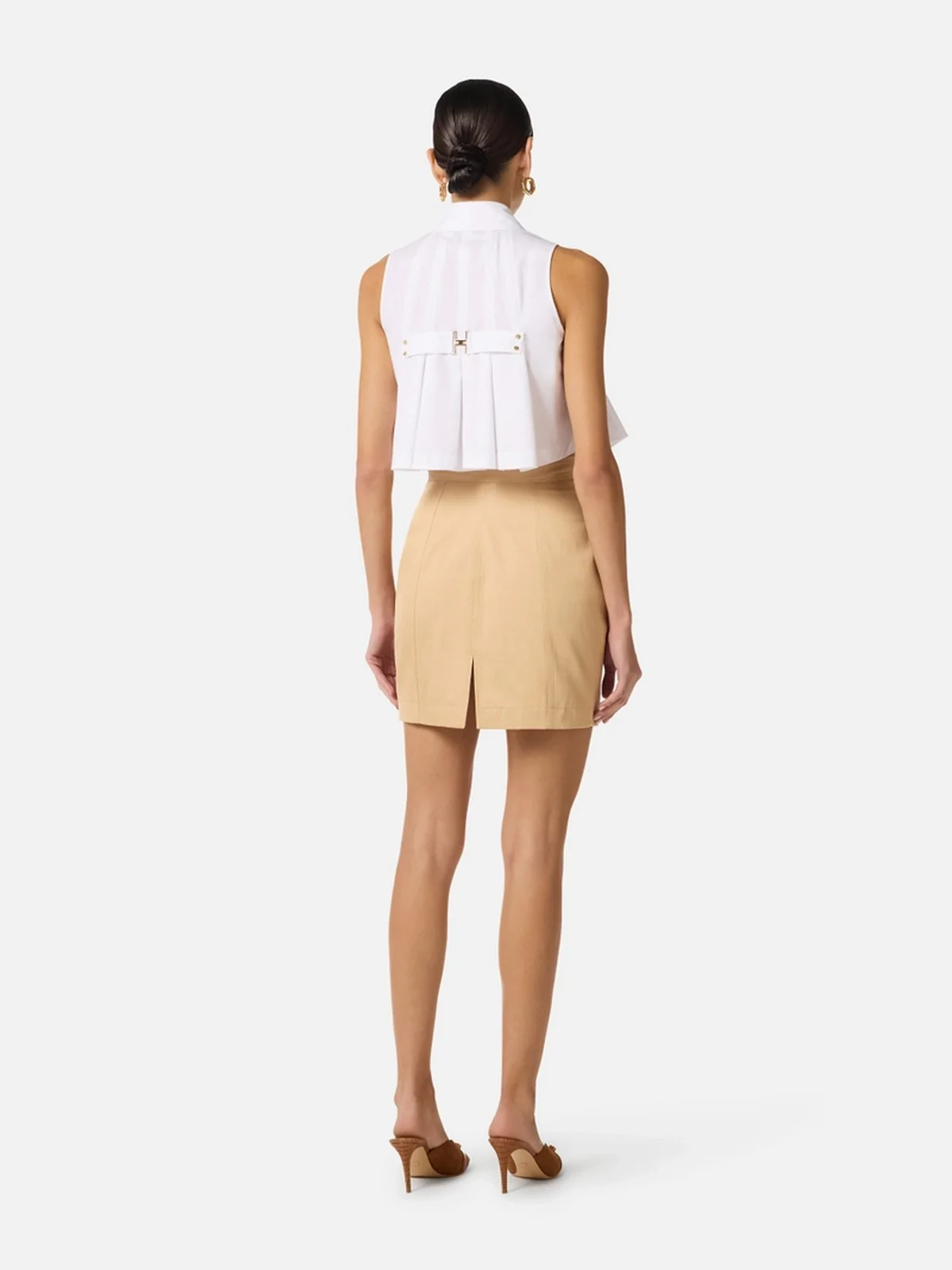 ELISABETTA FRANCHI Camicia Donna  CA16362E2 100 Bianco - Image 2