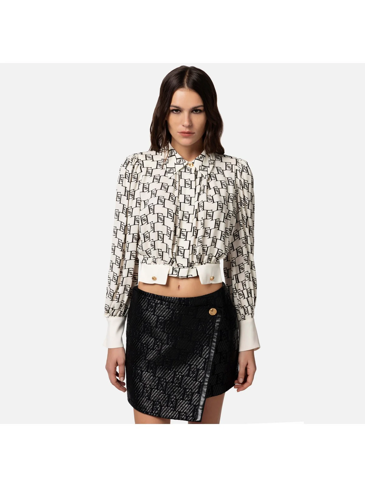 ELISABETTA FRANCHI Camicia Donna  CAS2541E2 E84 Avorio - Image 3