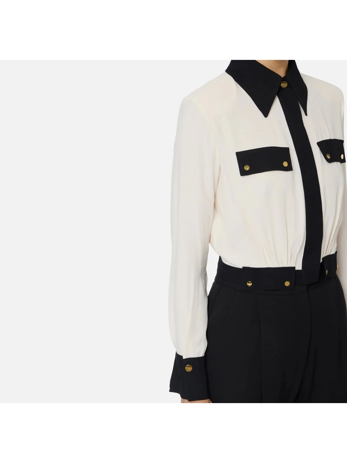 ELISABETTA FRANCHI Camicia Donna  CAT0156E2 EF1 MILK/NERO - Image 2