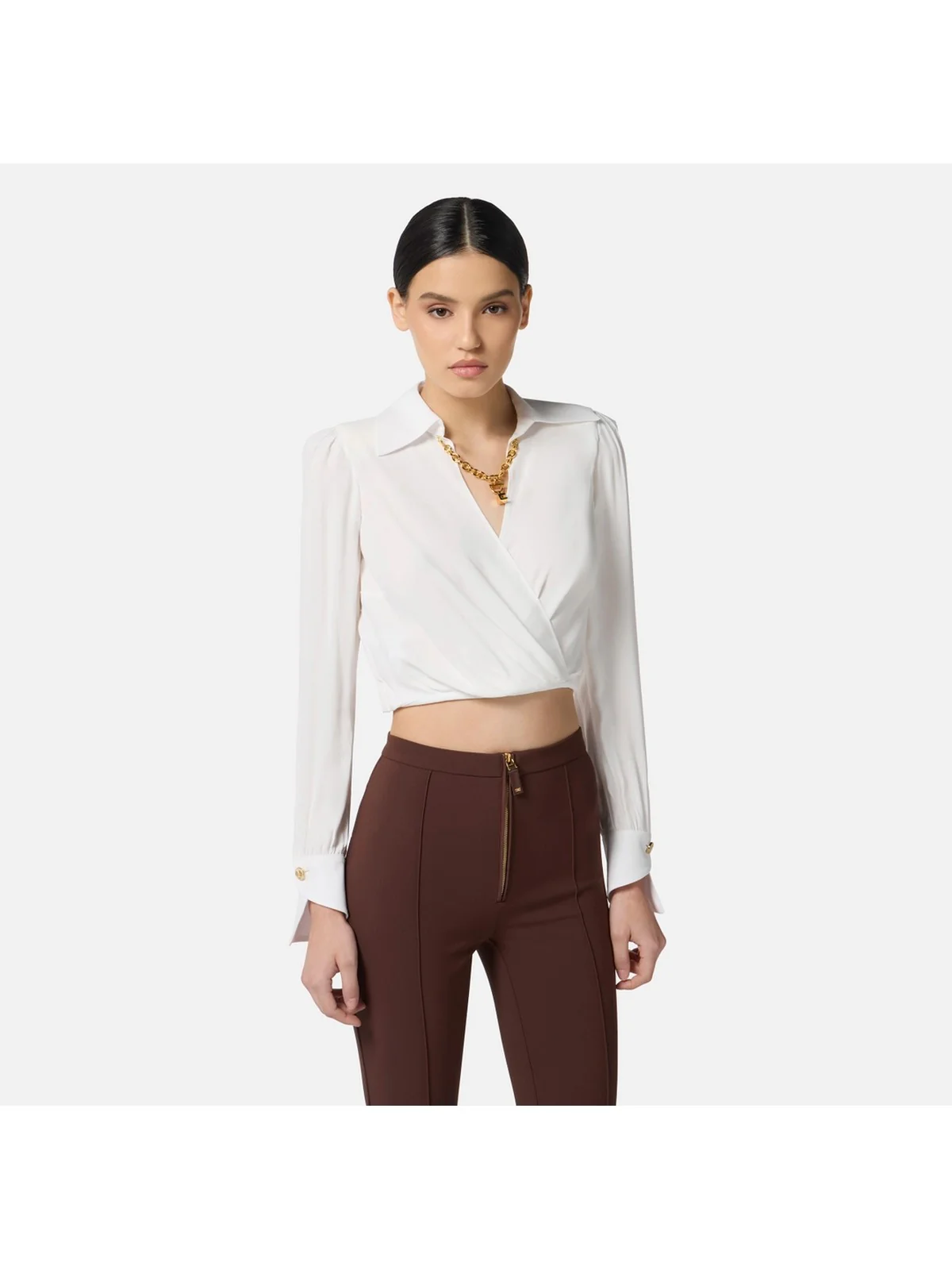 ELISABETTA FRANCHI Camicia Donna  CAT0256E2 360 Avorio - Image 2