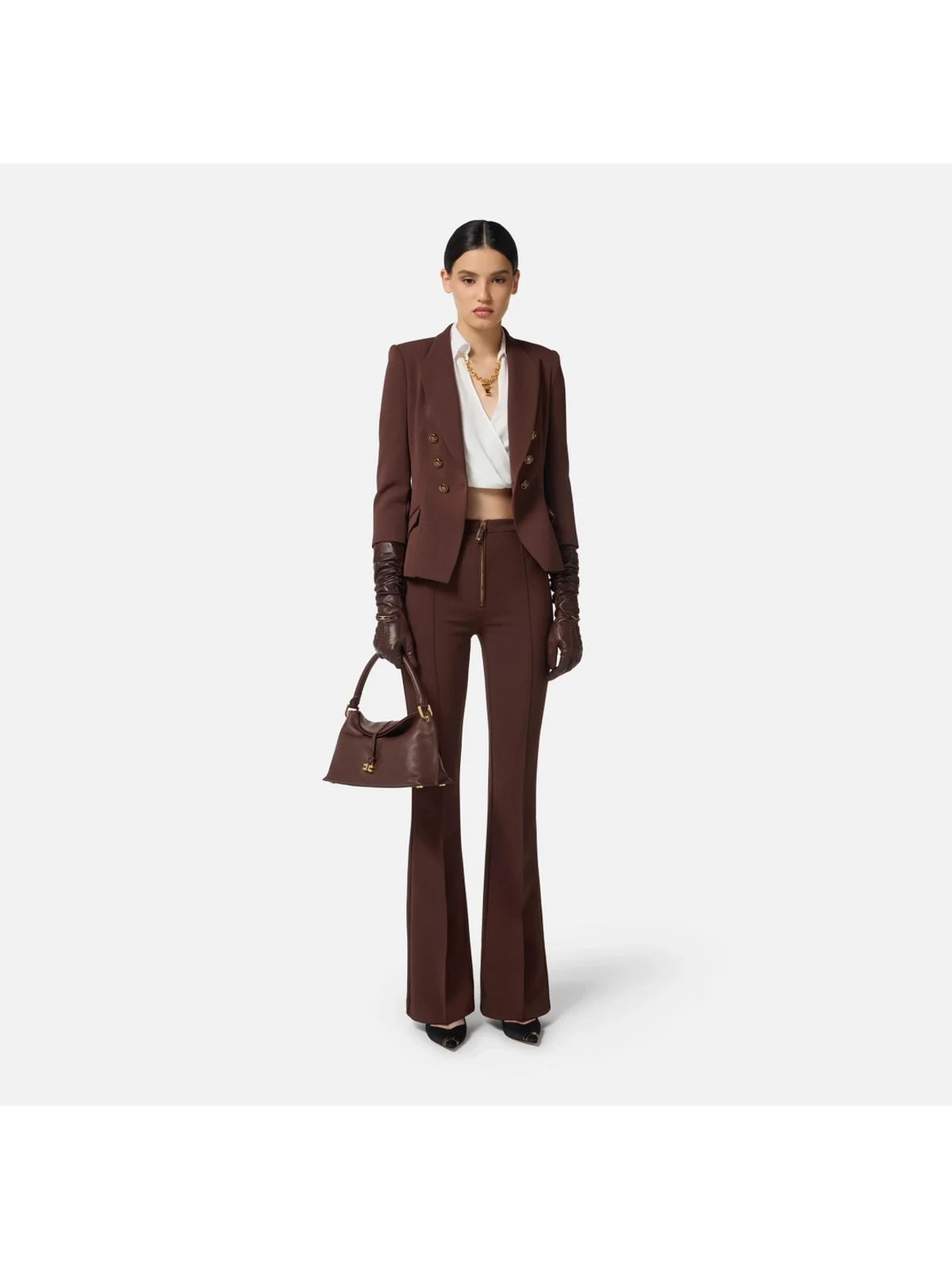 ELISABETTA FRANCHI Camicia Donna  CAT0256E2 360 Avorio - Image 3