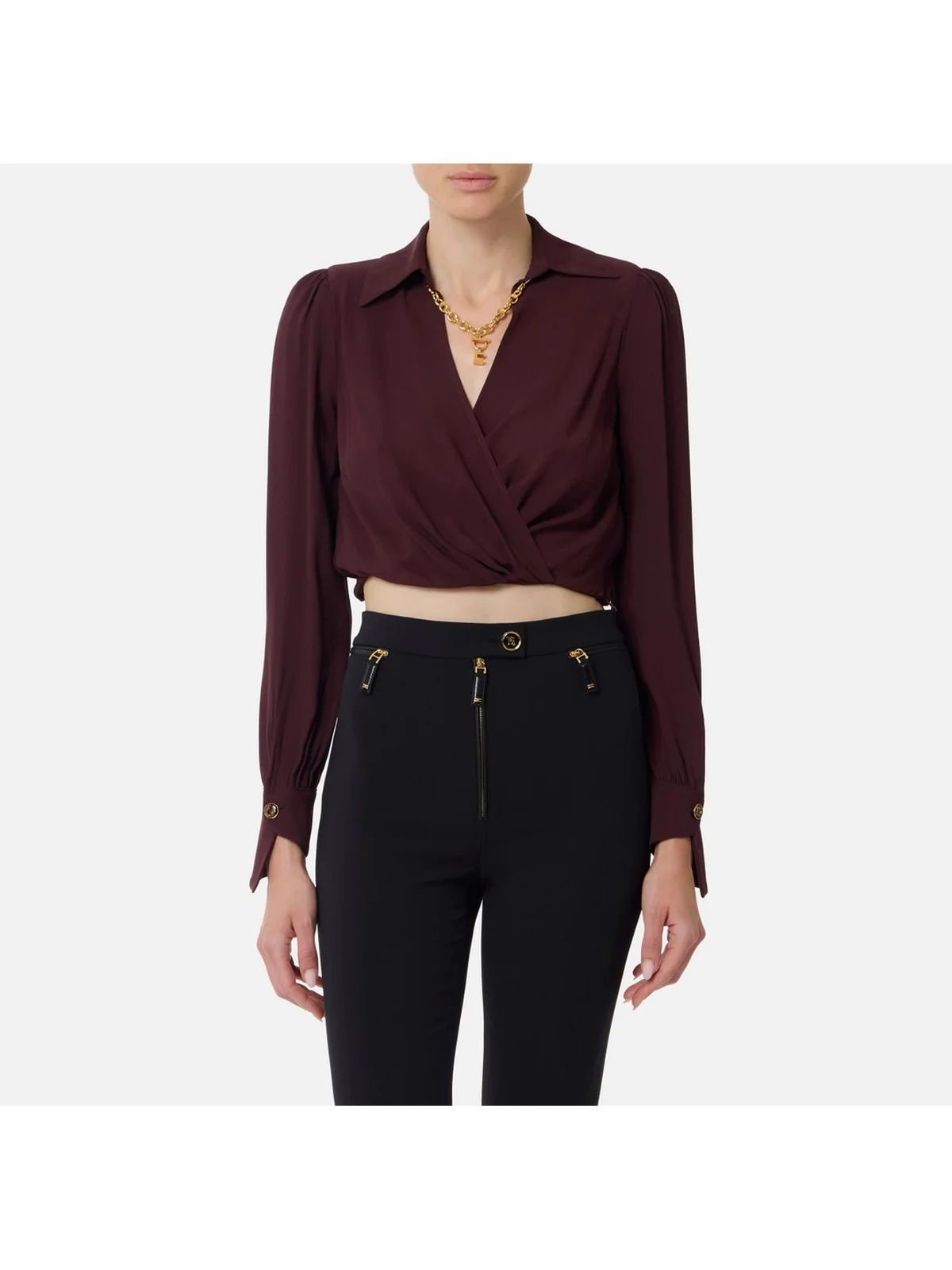 ELISABETTA FRANCHI Camicia Donna CAT0256E2 EA4 MERLOT - Image 2