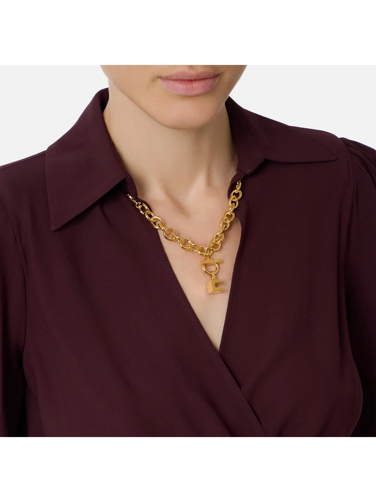 ELISABETTA FRANCHI Camicia Donna CAT0256E2 EA4 MERLOT - Image 3