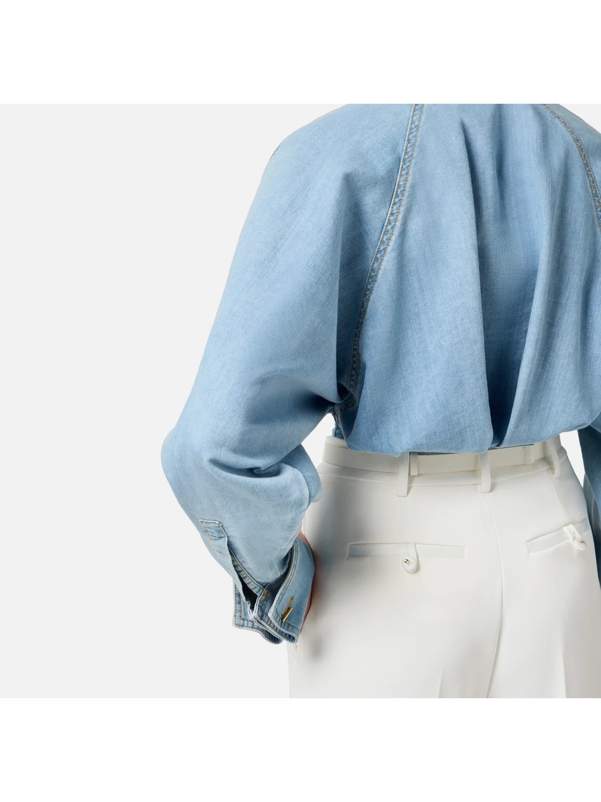 ELISABETTA FRANCHI Camicia Donna CJ33D51E2-192 Blu - Image 3