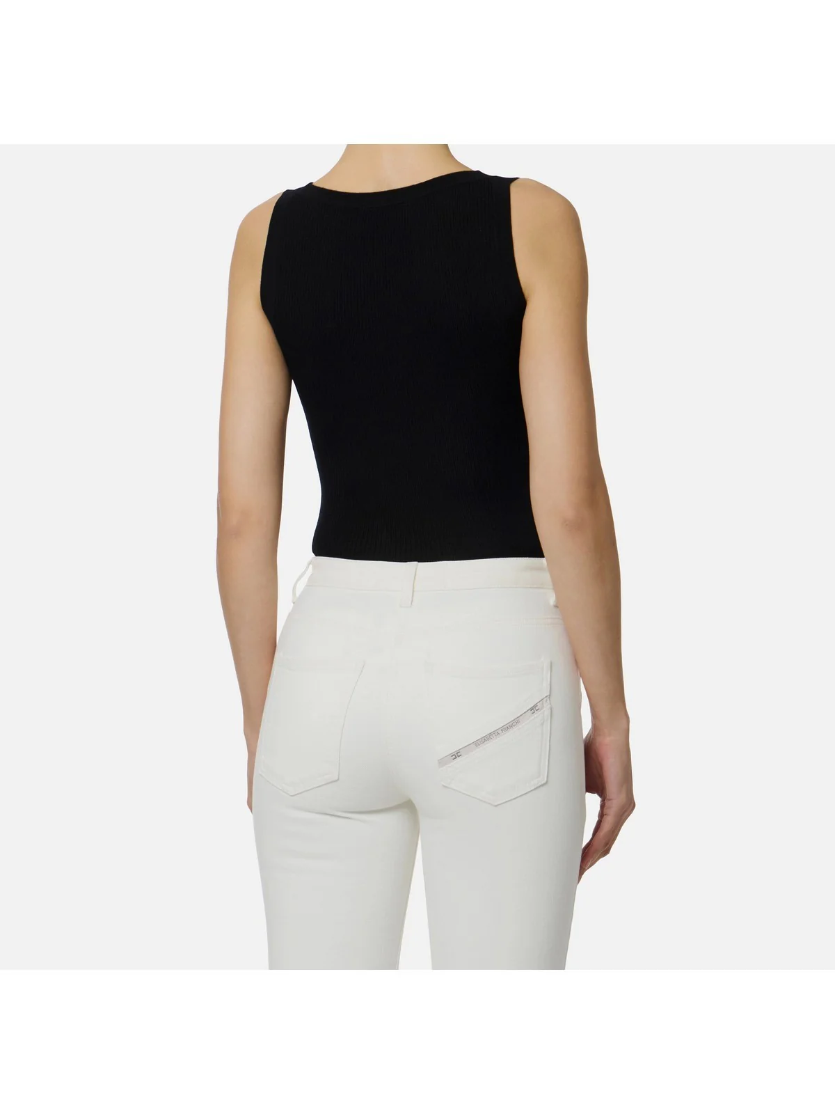 ELISABETTA FRANCHI Canotta Donna  TK80B61E2 110 Nero - Image 3