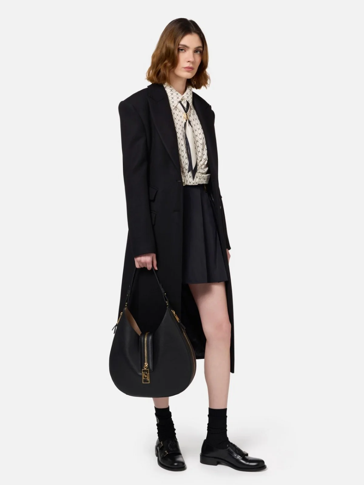 ELISABETTA FRANCHI Cappotto Donna CP00146E2 110 Nero - Image 2