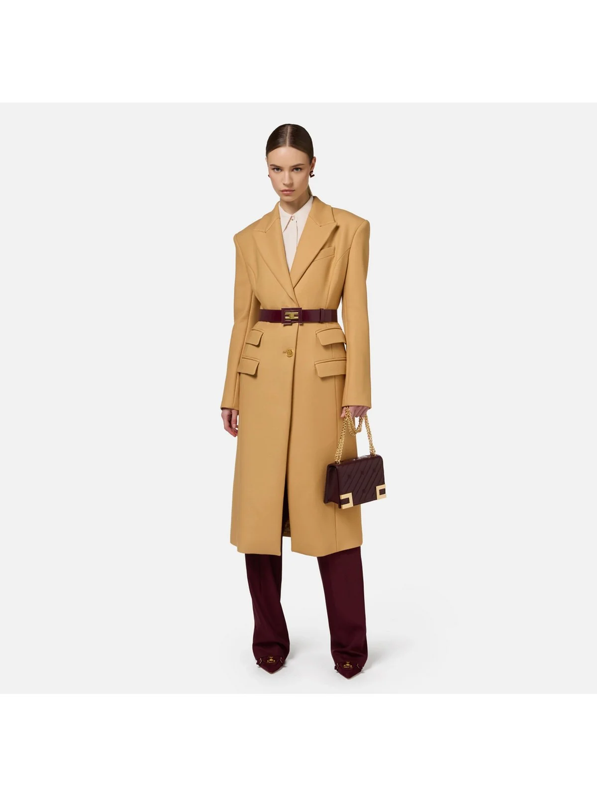 ELISABETTA FRANCHI Cappotto Donna CP00146E2 CG4 Marrone - Image 2