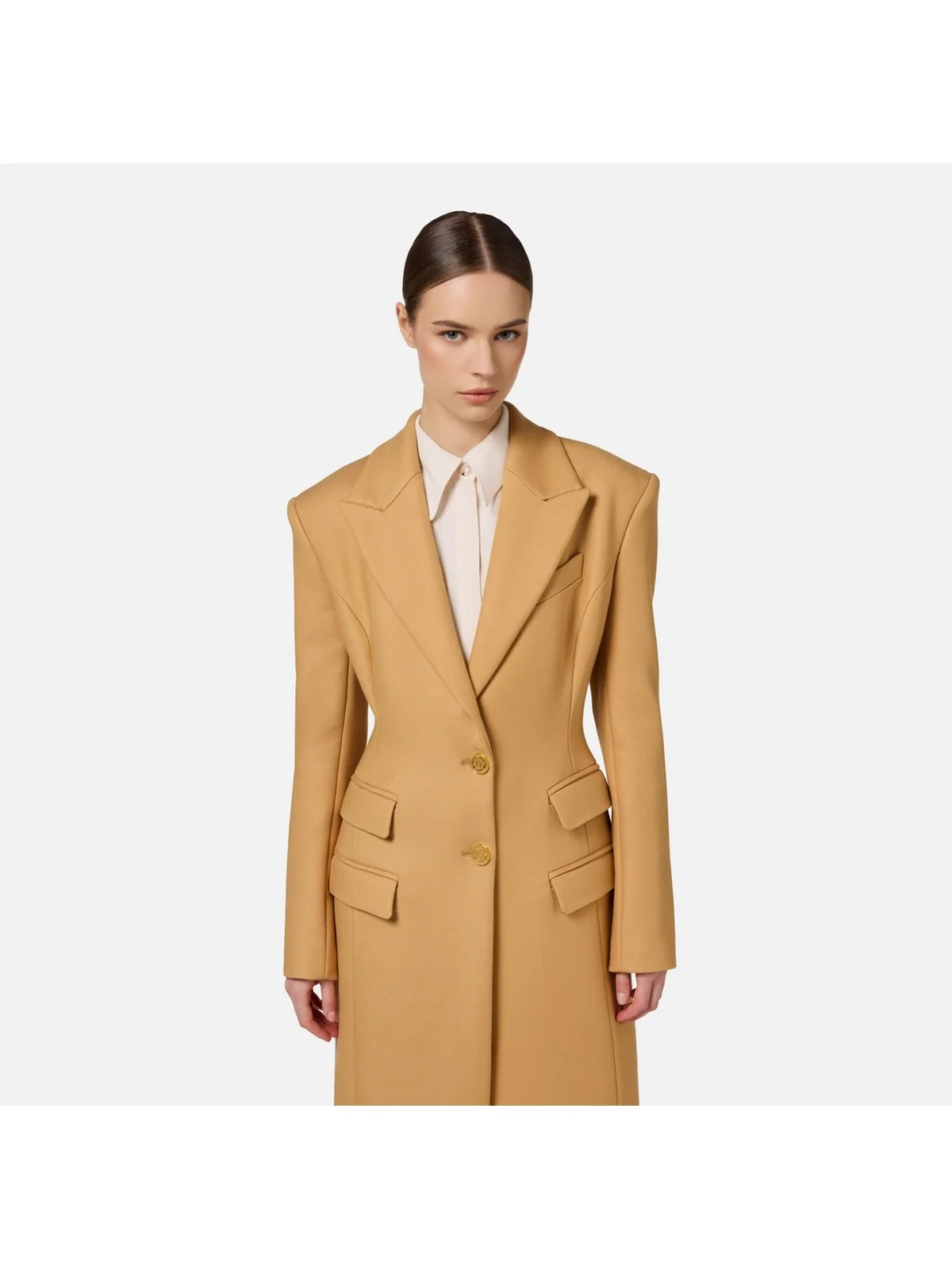 ELISABETTA FRANCHI Cappotto Donna CP00146E2 CG4 Marrone - Image 3