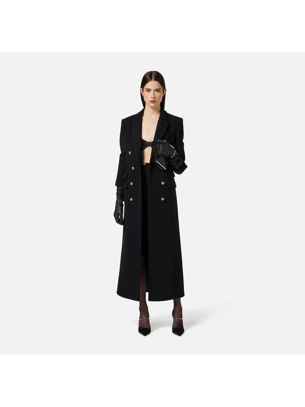 ELISABETTA FRANCHI Cappotto Donna  CP00256E2 110 Nero - Image 2