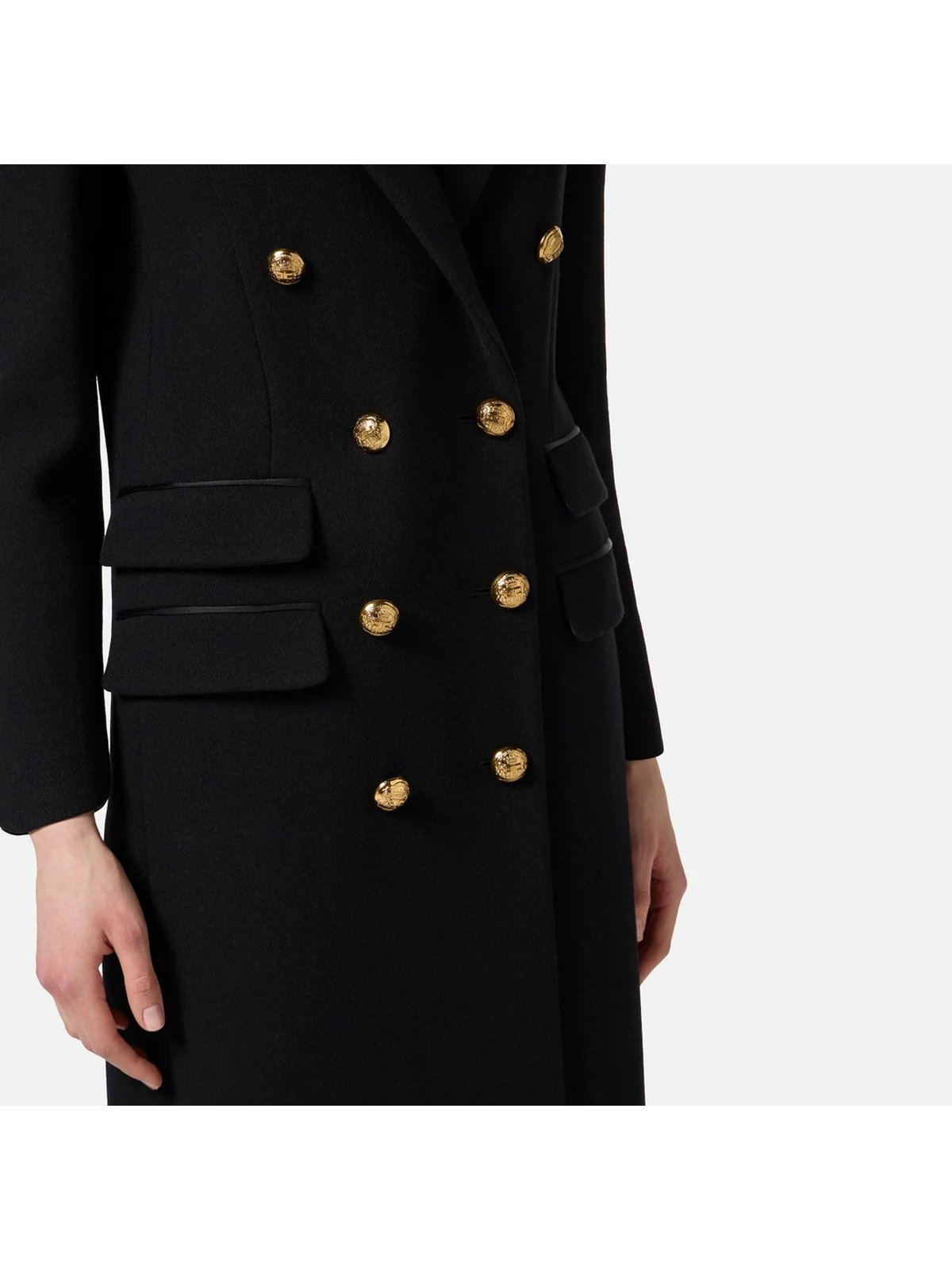 ELISABETTA FRANCHI Cappotto Donna  CP00256E2 110 Nero - Image 4