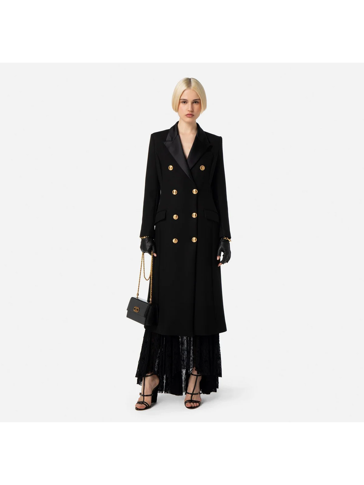 ELISABETTA FRANCHI Cappotto Donna  CP00436E2 110 Nero - Image 2