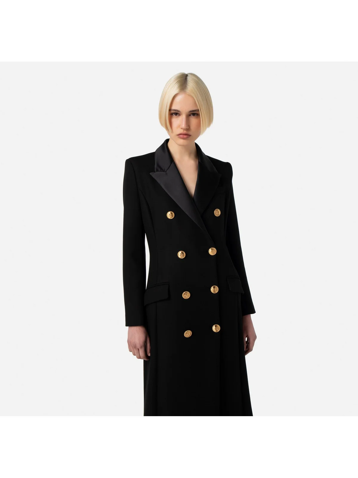 ELISABETTA FRANCHI Cappotto Donna  CP00436E2 110 Nero - Image 3