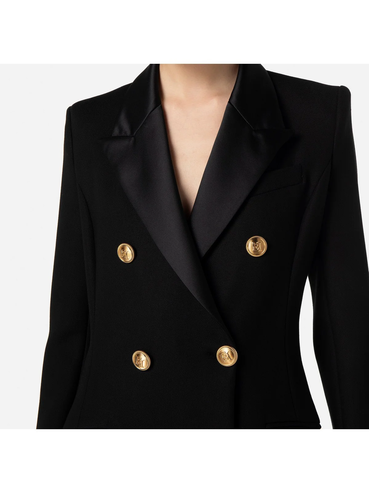 ELISABETTA FRANCHI Cappotto Donna  CP00436E2 110 Nero - Image 4