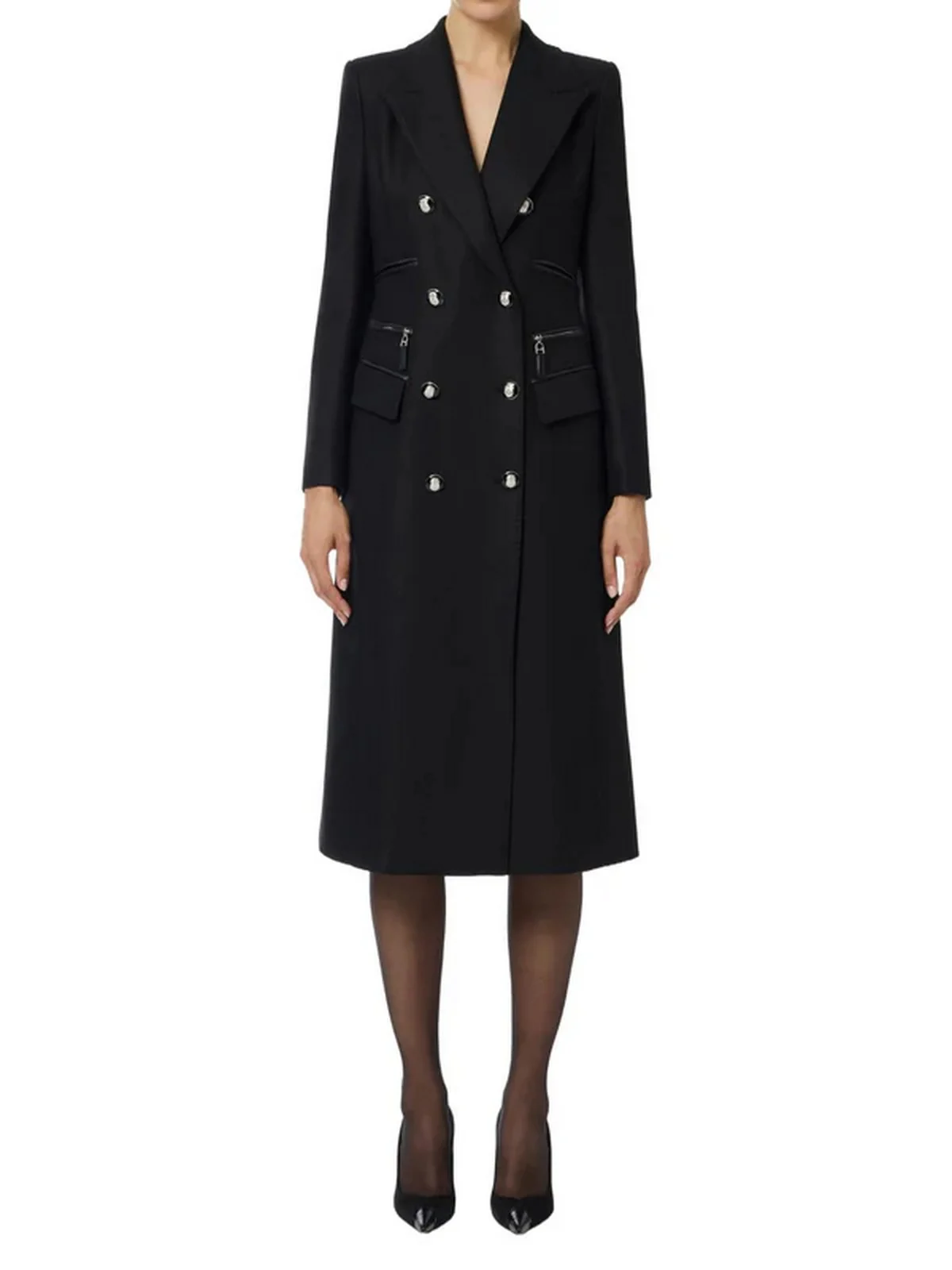 ELISABETTA FRANCHI Cappotto Donna  CP01056E2 110 Nero - Image 2
