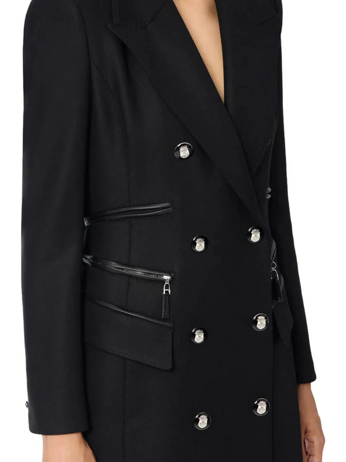 ELISABETTA FRANCHI Cappotto Donna  CP01056E2 110 Nero - Image 3