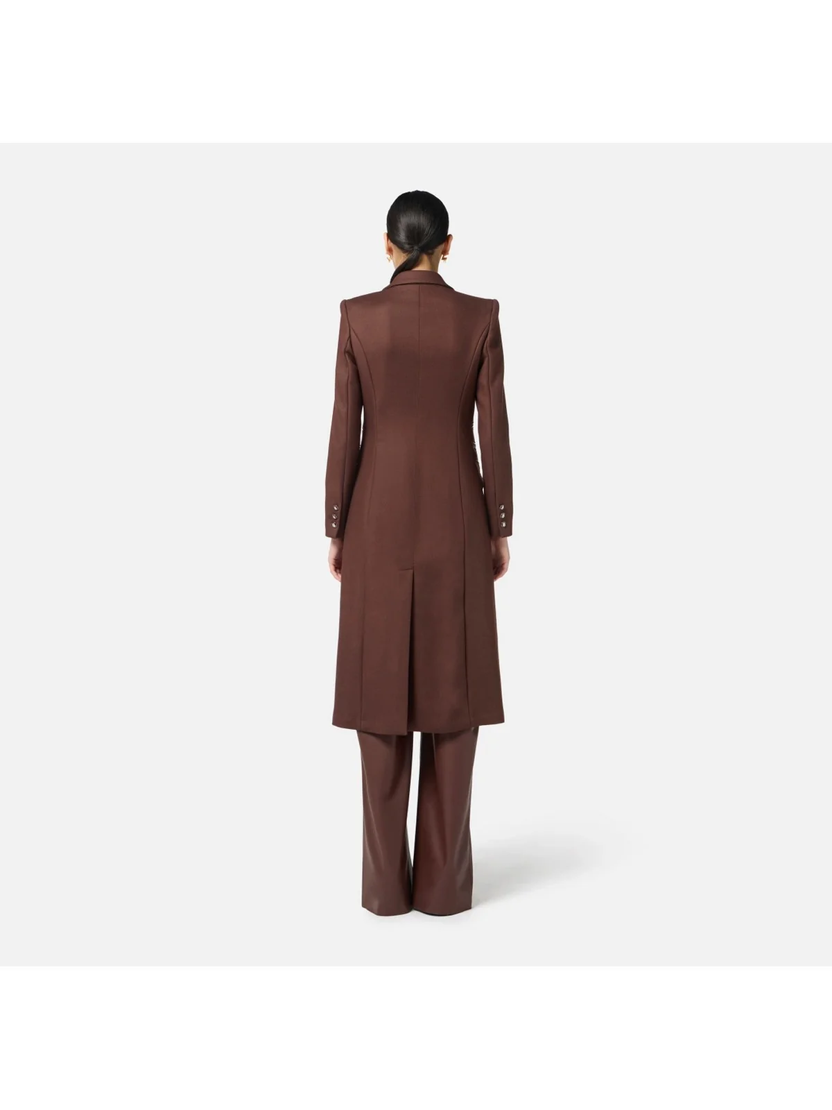 ELISABETTA FRANCHI Cappotto Donna  CP01056E2 EA3 COFFEE - Image 6