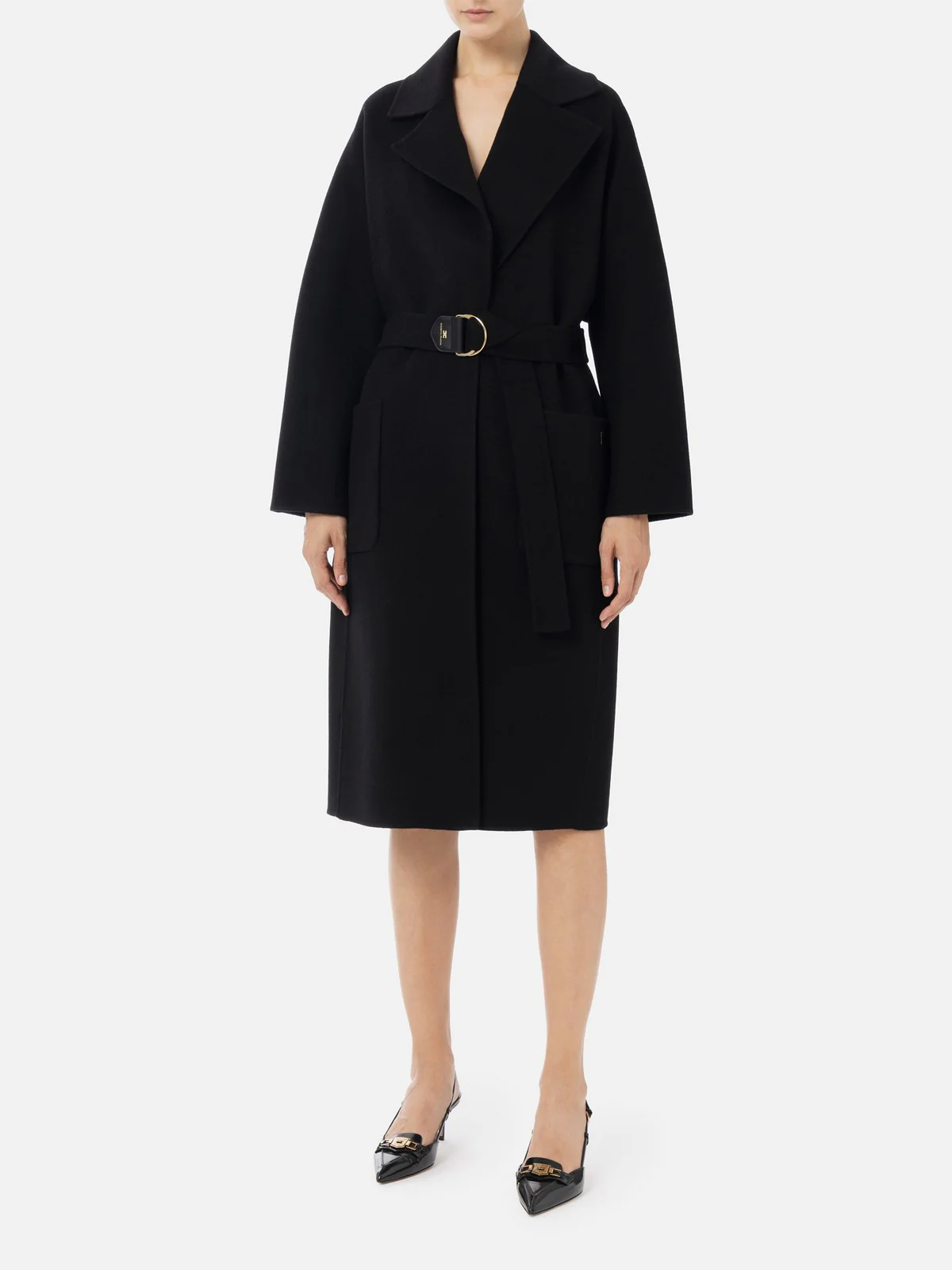 ELISABETTA FRANCHI Cappotto Donna  CP54D46E2 110 Nero - Image 2