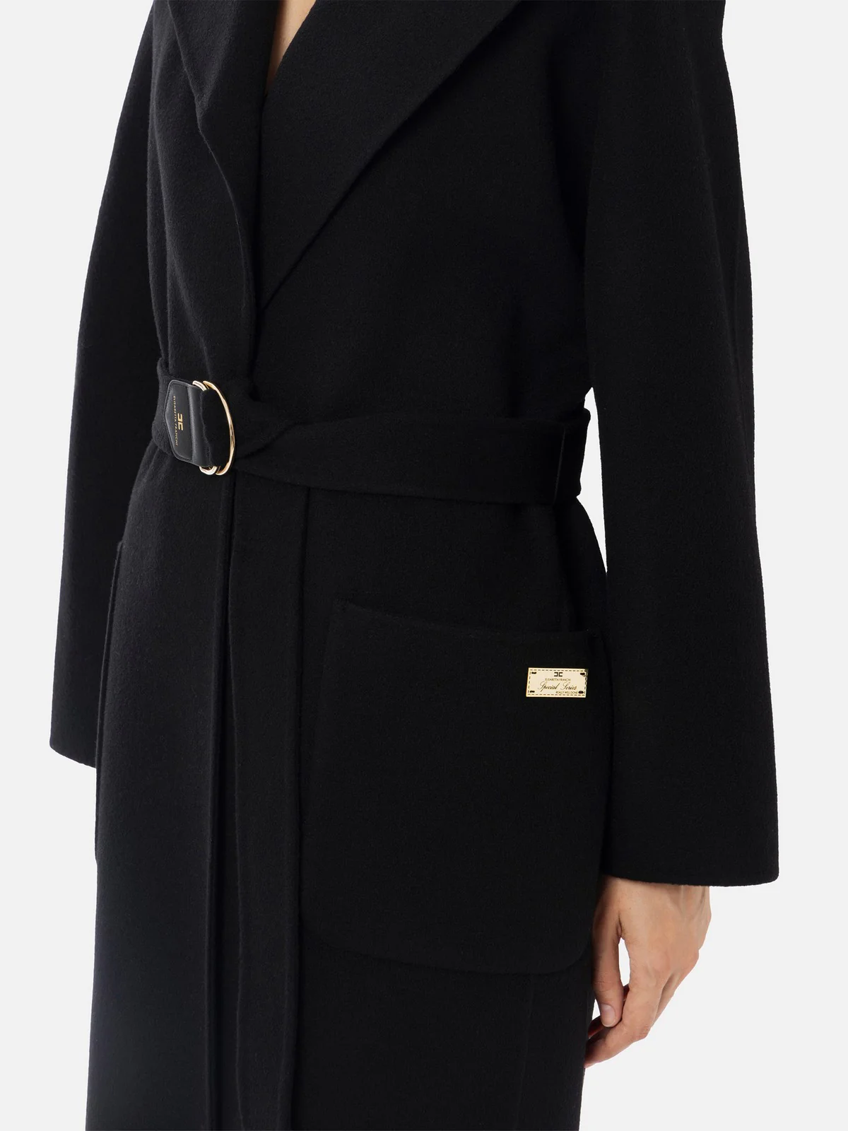 ELISABETTA FRANCHI Cappotto Donna  CP54D46E2 110 Nero - Image 3