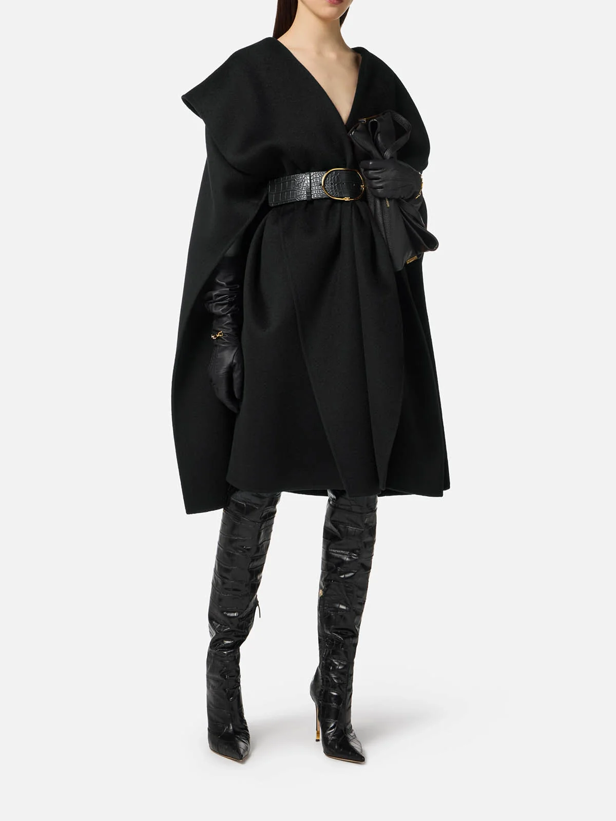 ELISABETTA FRANCHI Cappotto Donna  CP67D56E2 110 Nero - Image 2